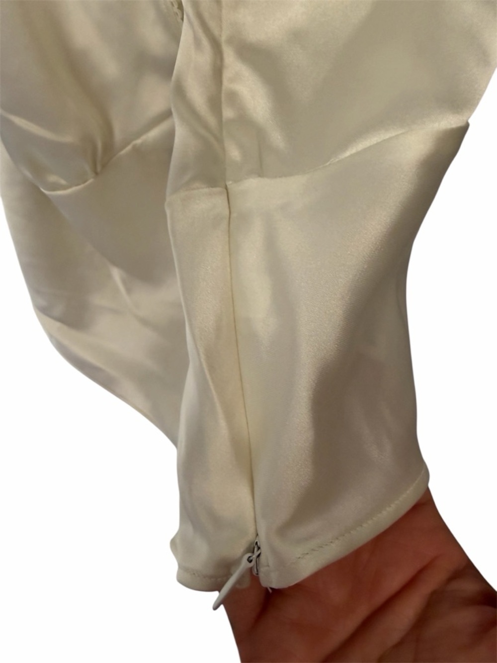 Bundle 2 Cropped Corset Tops XXL Satin & Structured Black + Ivory - Picture 9 of 10